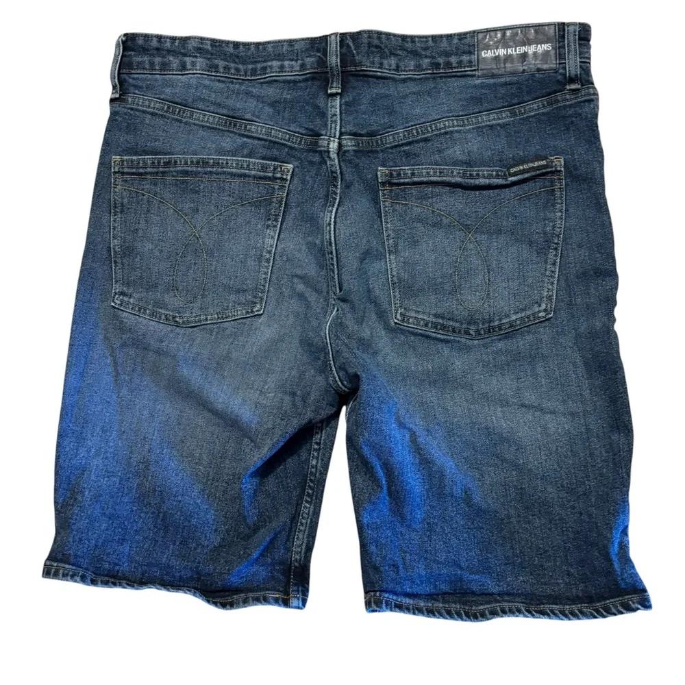 Calvin Klein Signature Jeans Blue Denim Relaxed  90’s Style Shorts 36 - Picture 6 of 6